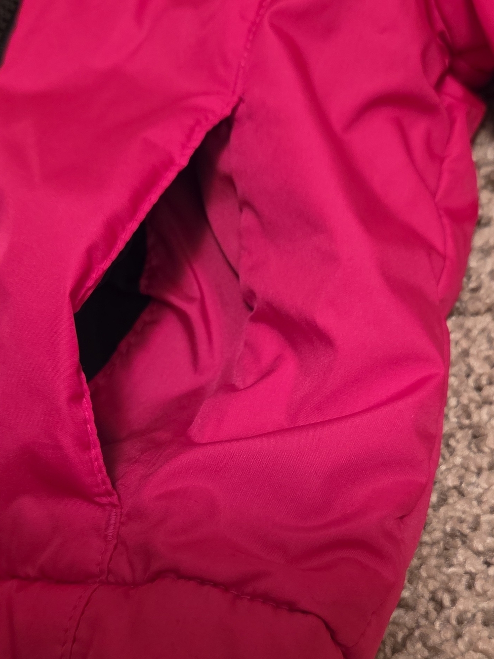 Cherokee Bright Pink Kids Puffer Jacket with Black Trim - Picture 9 of 10